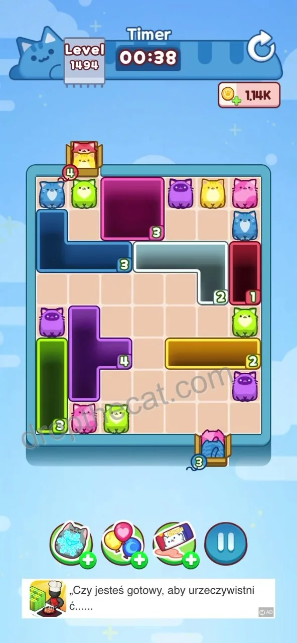 Drop The Cat Level 1494 step 3