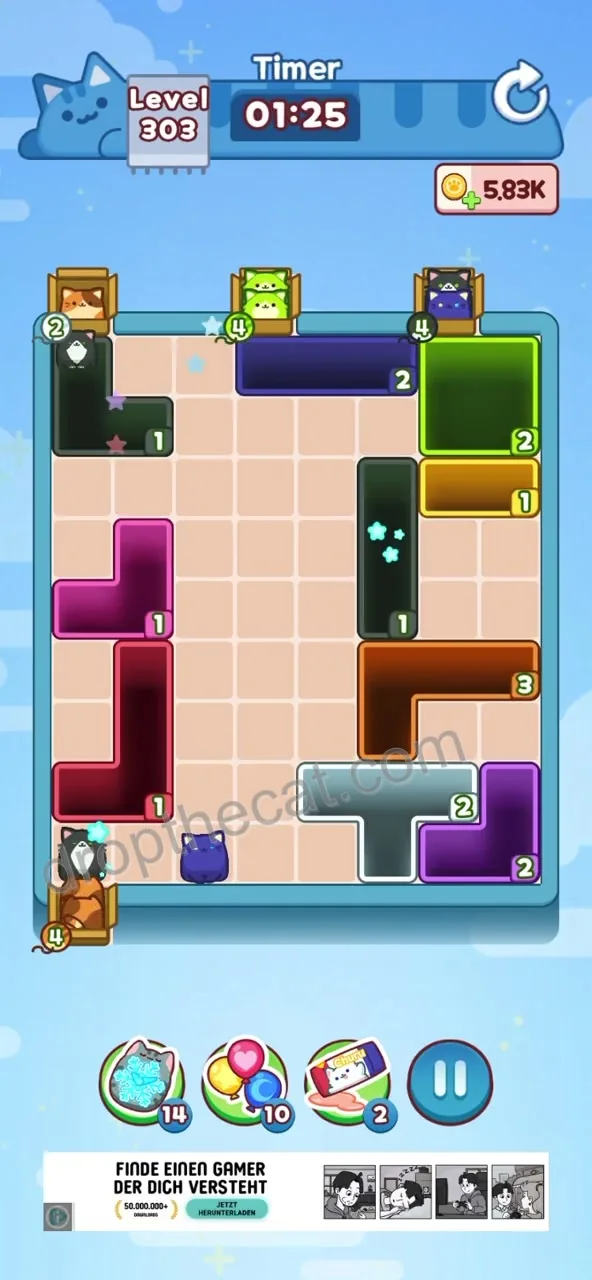 Drop The Cat Level 303 step 3