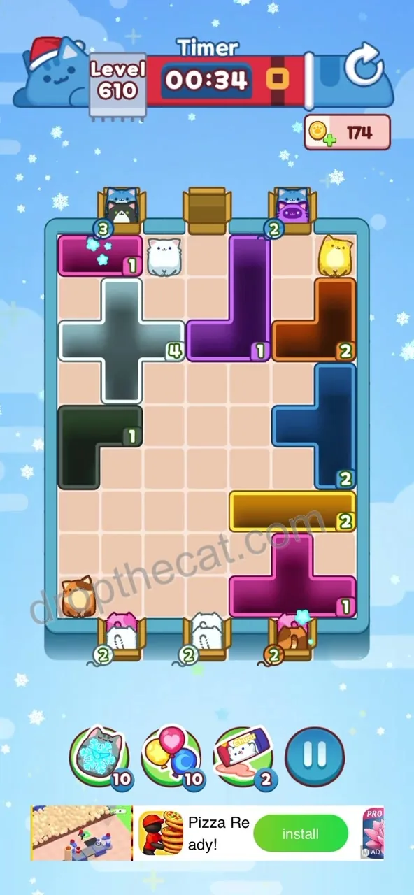 Drop The Cat Level 610 step 2