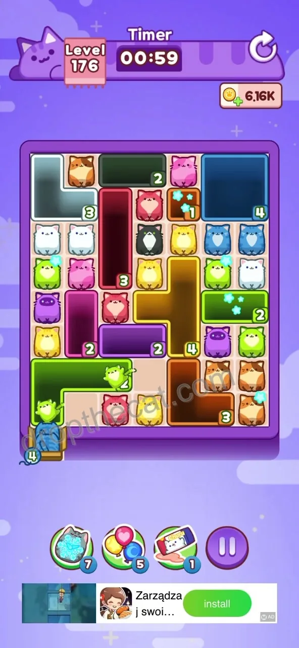 Drop The Cat Level 176