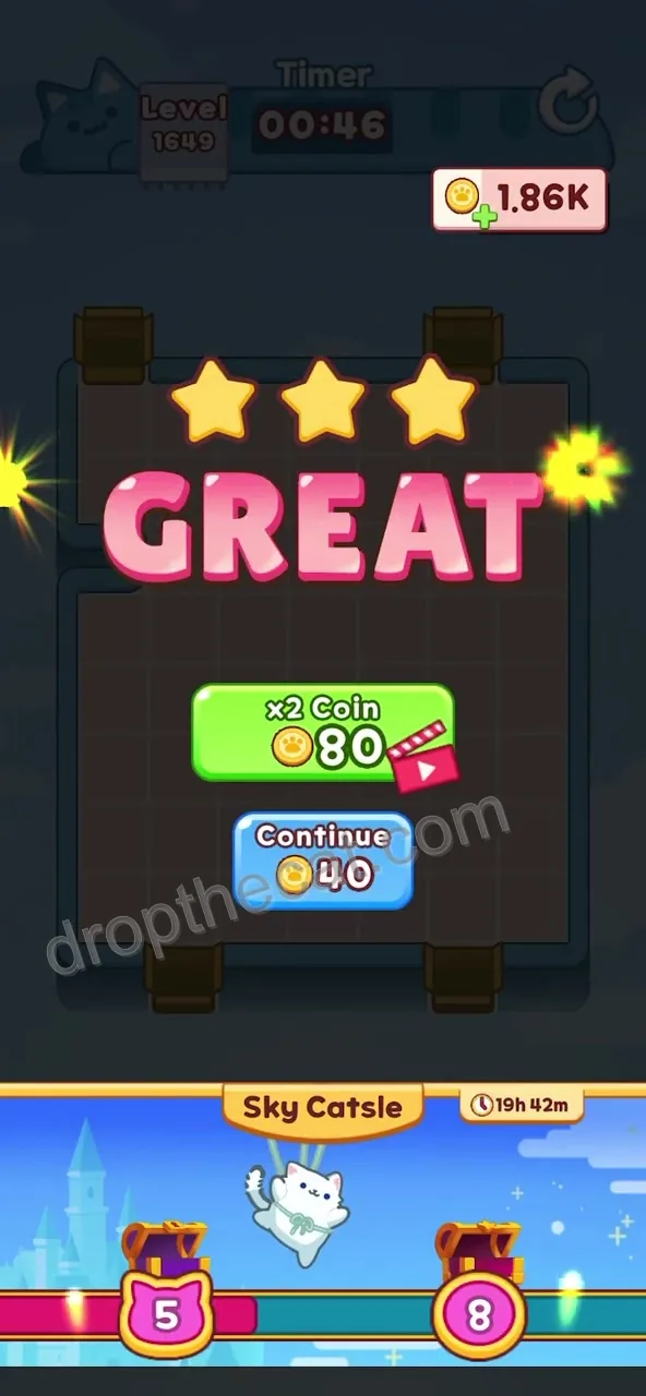 Drop The Cat Level 1649 step 4
