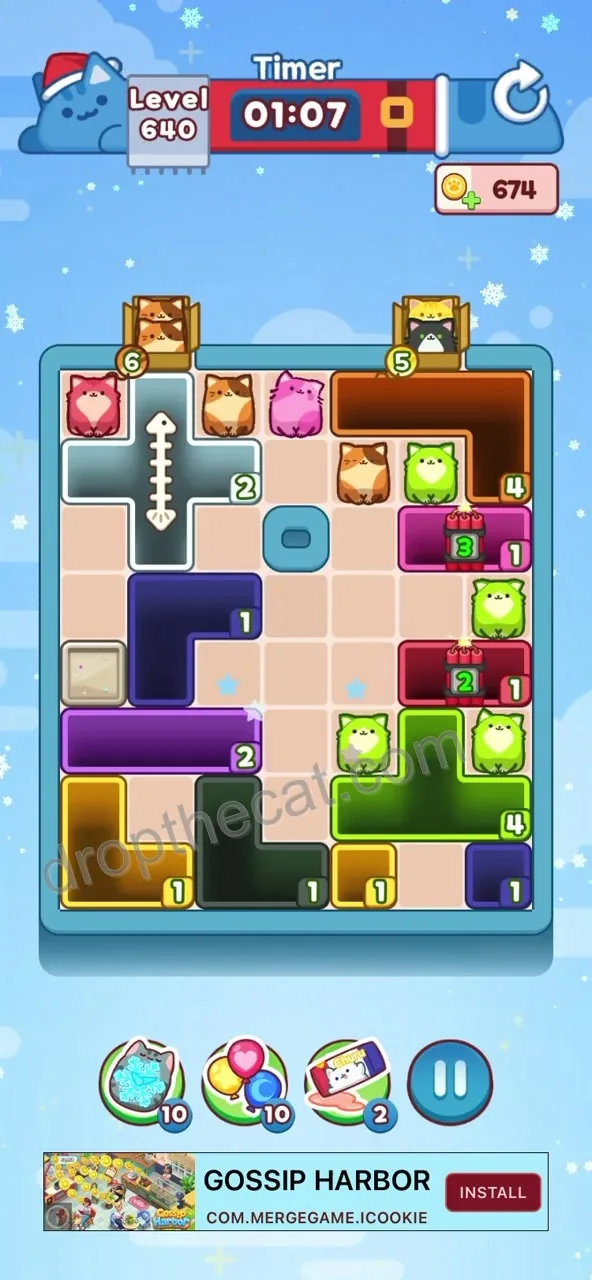 Drop The Cat Level 640 step 2