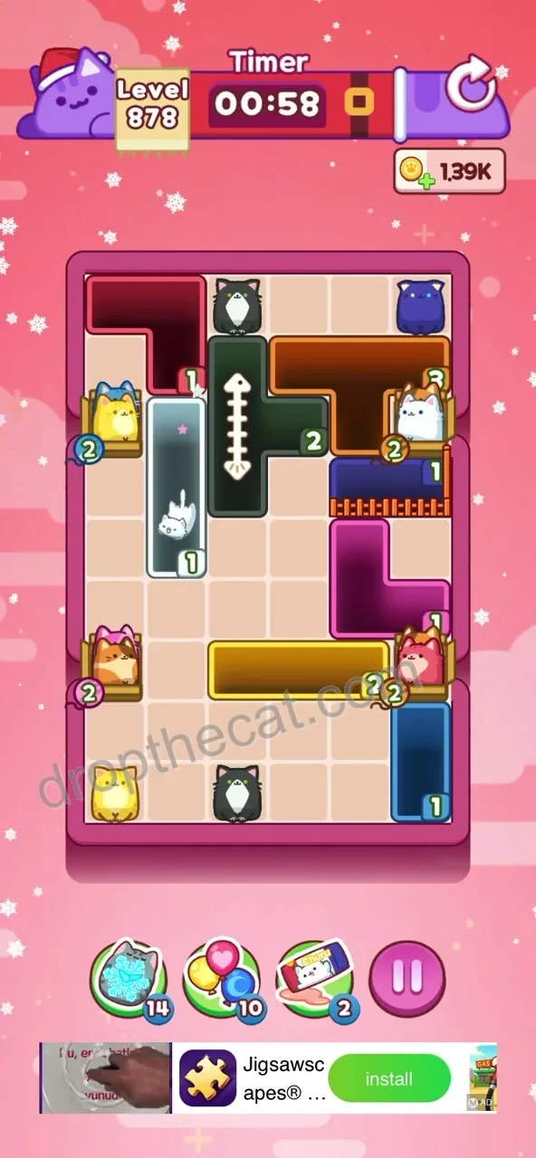 Drop The Cat Level 878 step 2