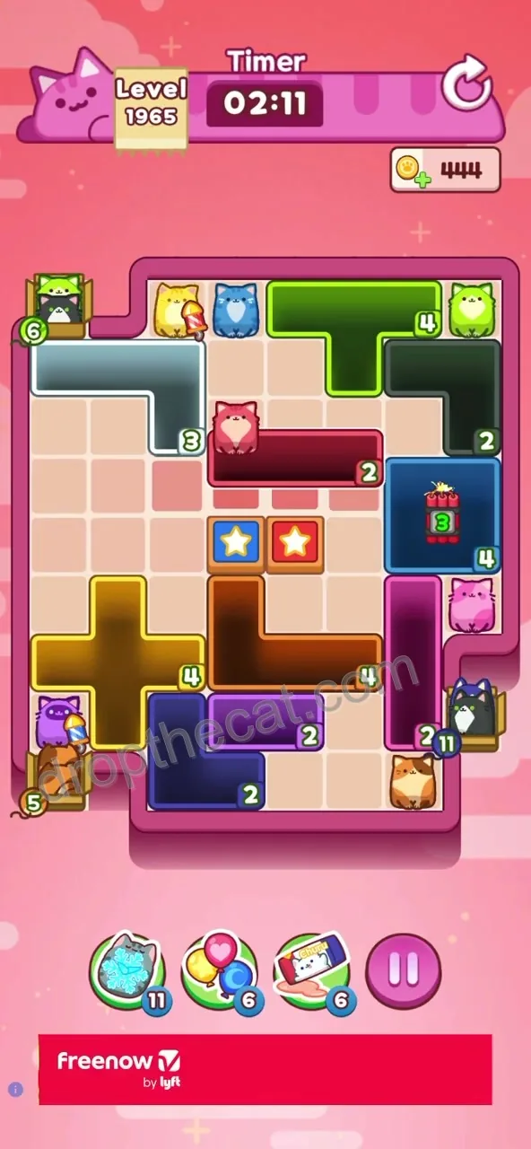 Drop The Cat Level 1965 step 1