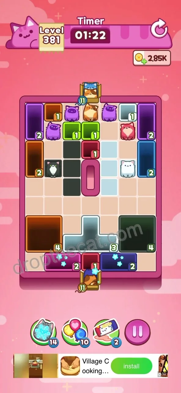 Drop The Cat Level 381 step 1