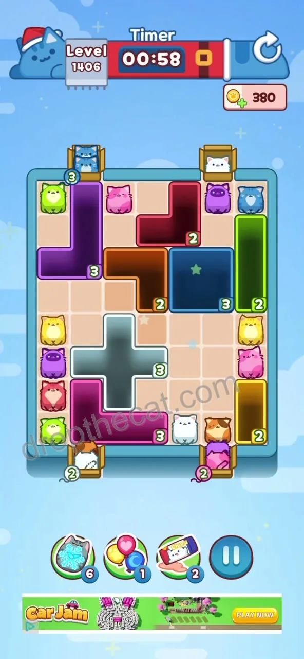 Drop The Cat Level 1406 step 2