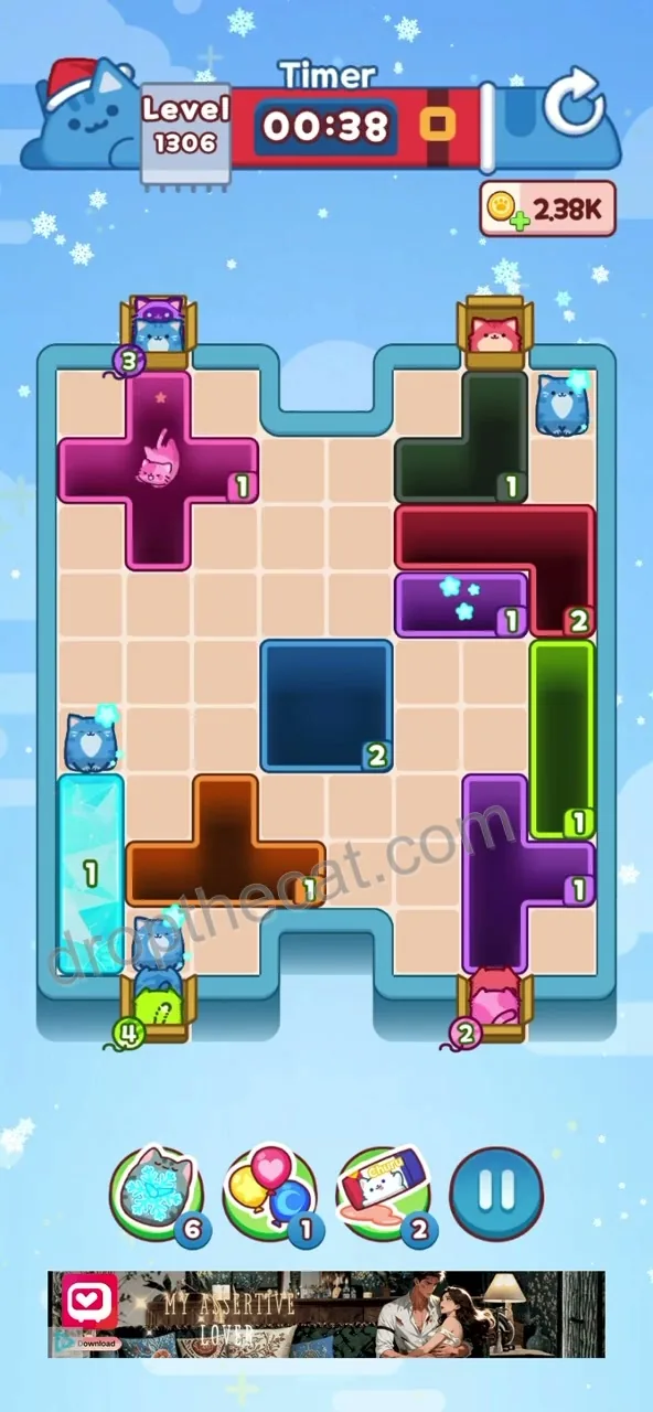 Drop The Cat Level 1306 step 2