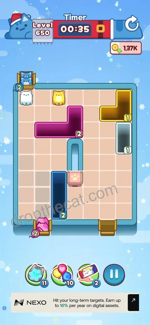 Drop The Cat Level 650 step 3