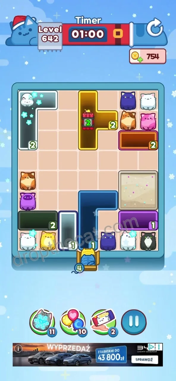 Drop The Cat Level 642 step 2