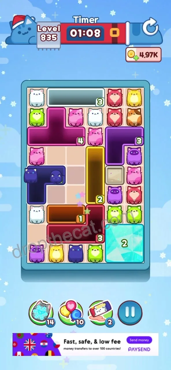 Drop The Cat Level 835 step 1