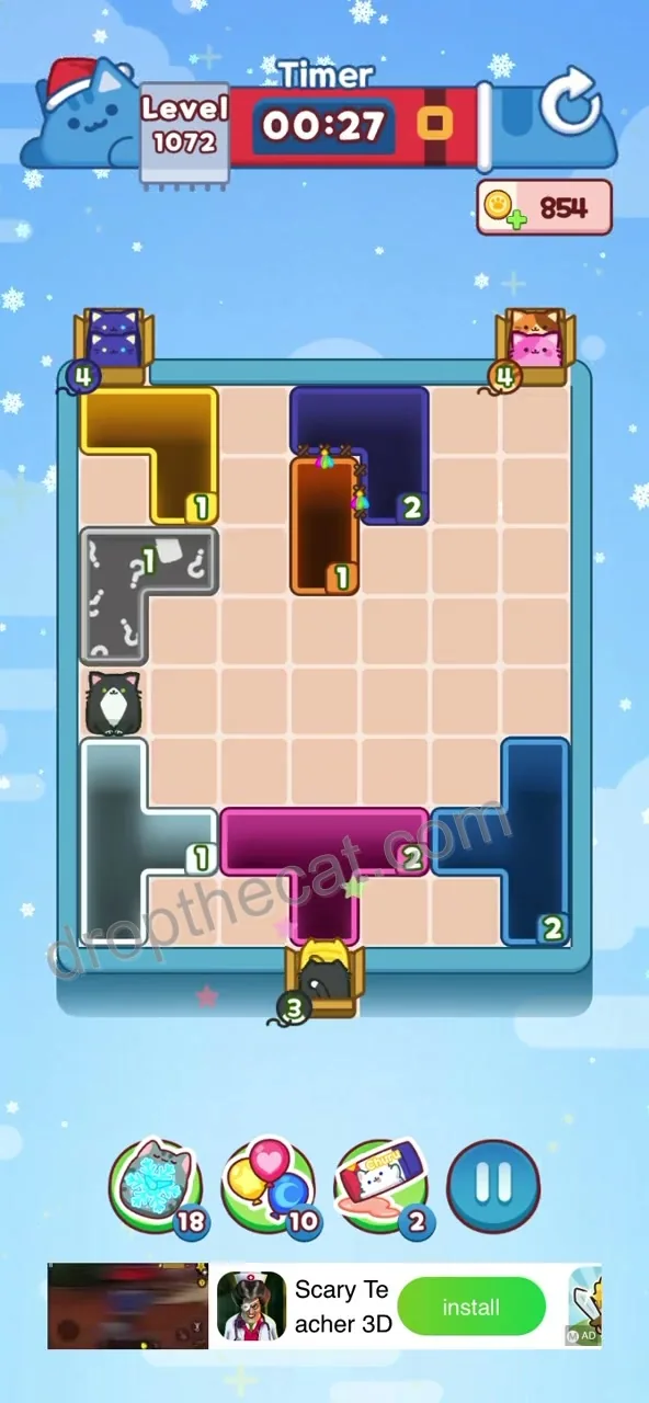 Drop The Cat Level 1072 step 3