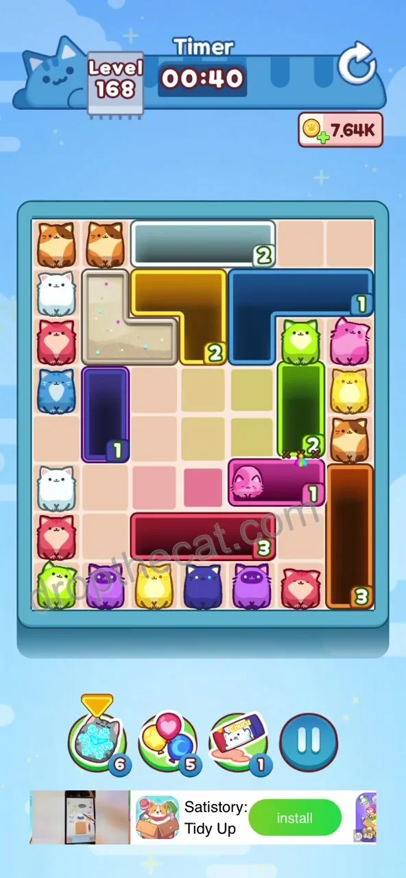 Drop The Cat Level 168 step 2