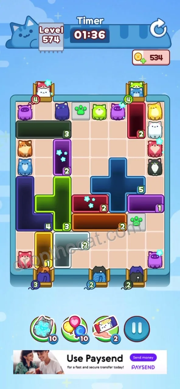 Drop The Cat Level 574 step 2