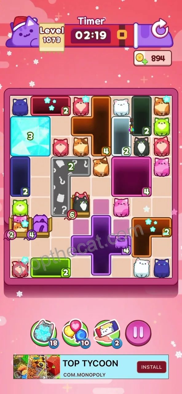 Drop The Cat Level 1073
