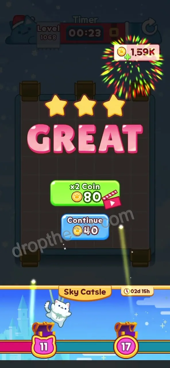 Drop The Cat Level 1068 step 4