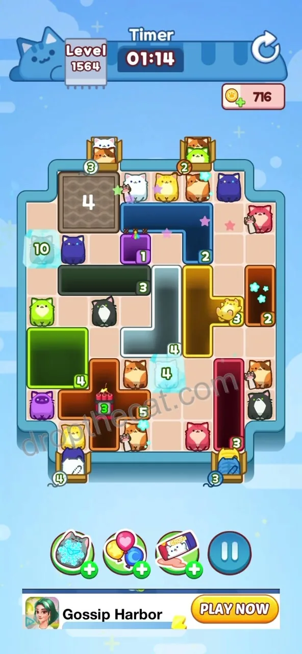 Drop The Cat Level 1564