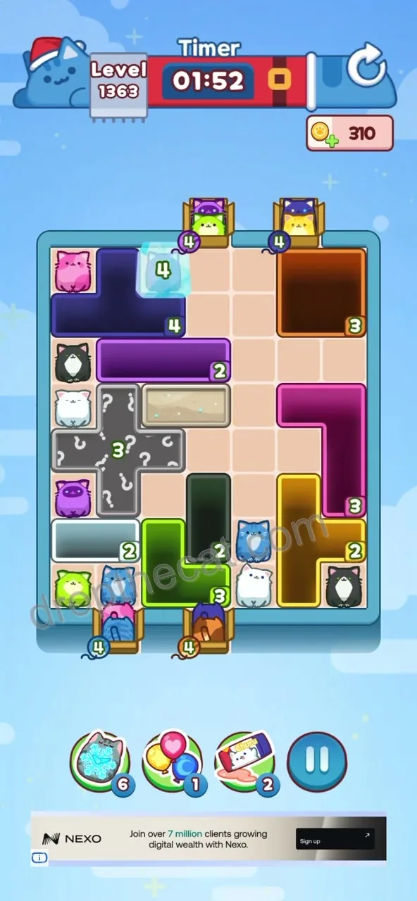 Drop The Cat Level 1363 step 1