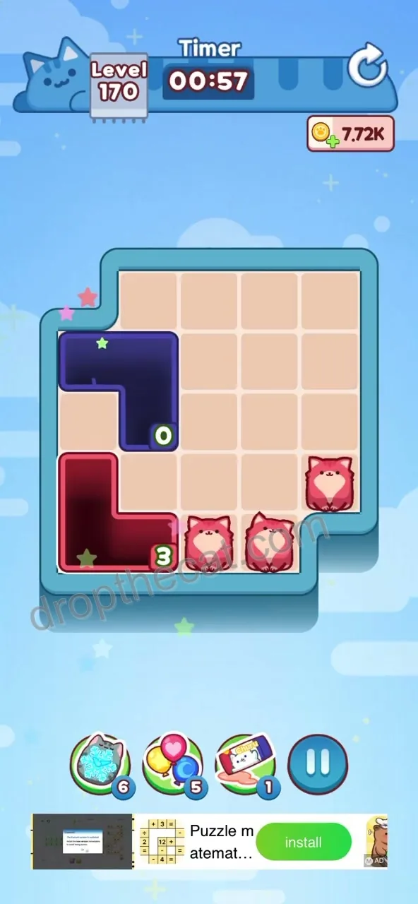 Drop The Cat Level 170 step 4