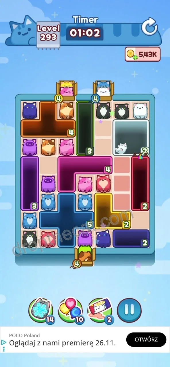 Drop The Cat Level 293 step 1