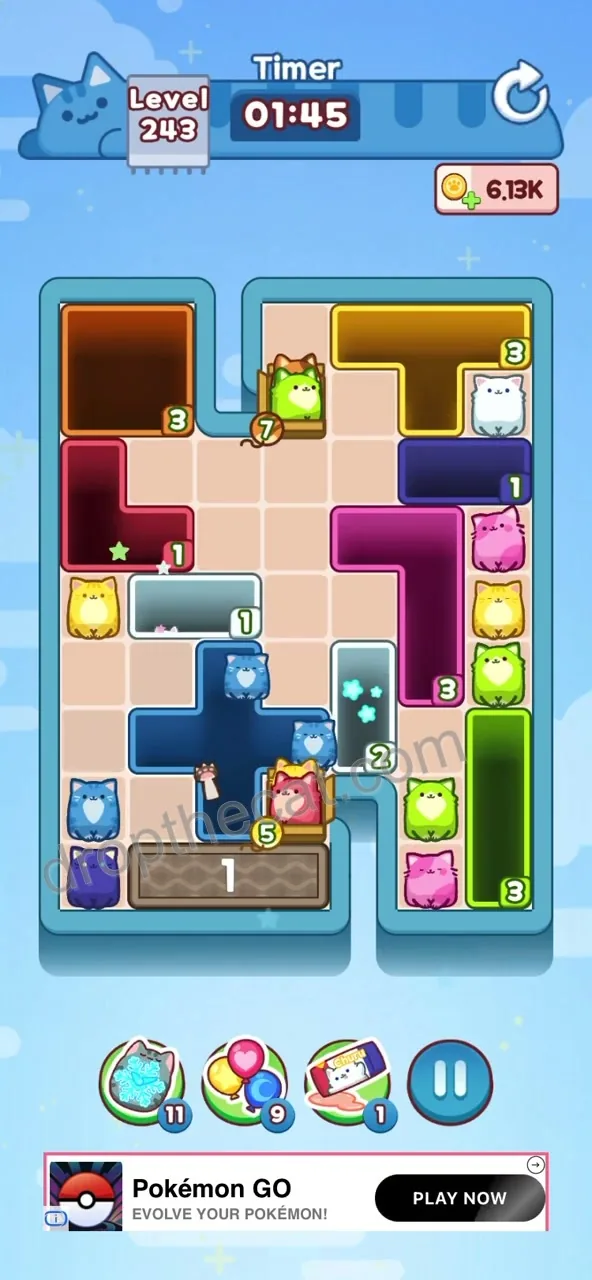 Drop The Cat Level 243 step 1