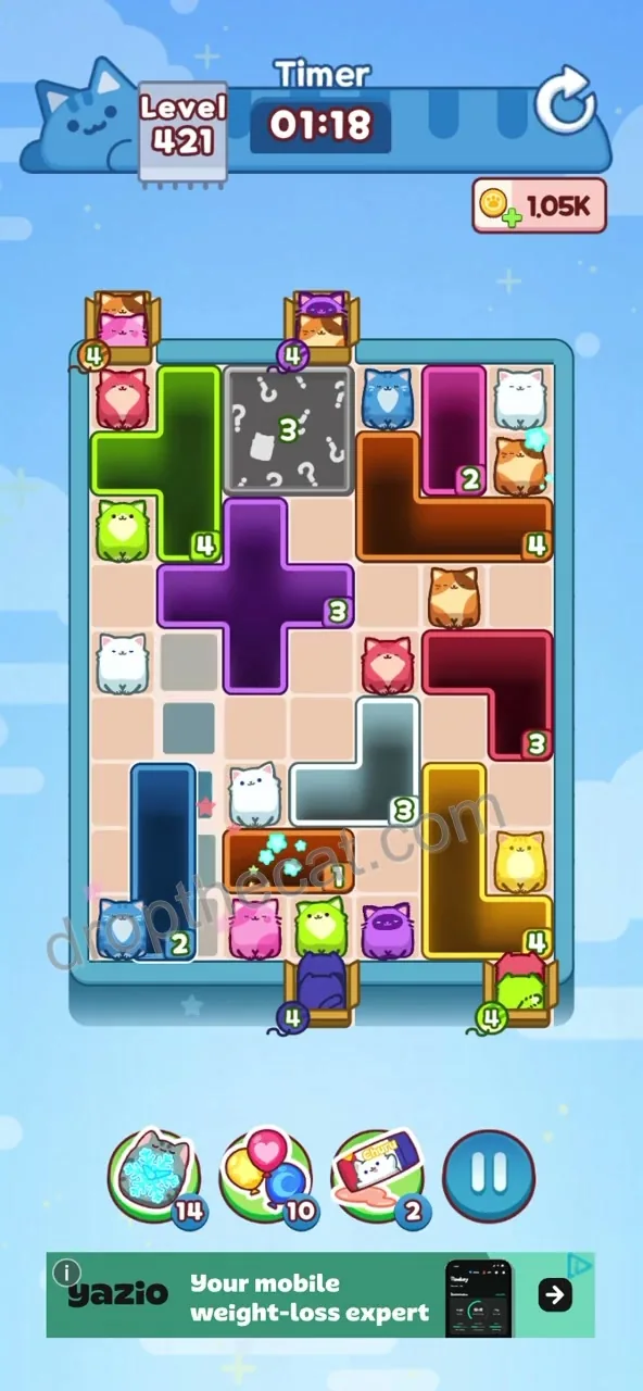 Drop The Cat Level 421 step 1