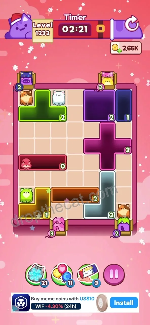 Drop The Cat Level 1232 step 3