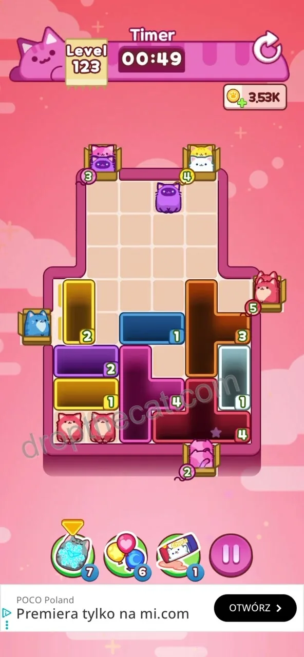 Drop The Cat Level 123 step 3