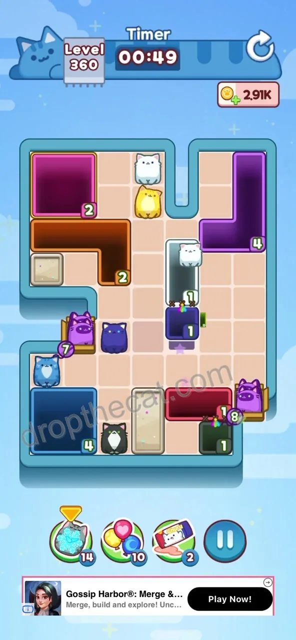Drop The Cat Level 360 step 2