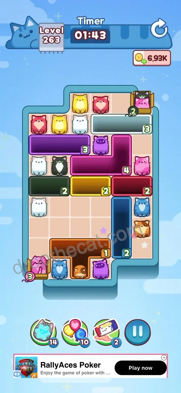 Drop The Cat Level 263 step 1