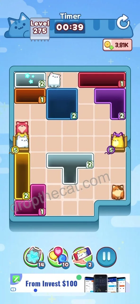 Drop The Cat Level 275 step 2