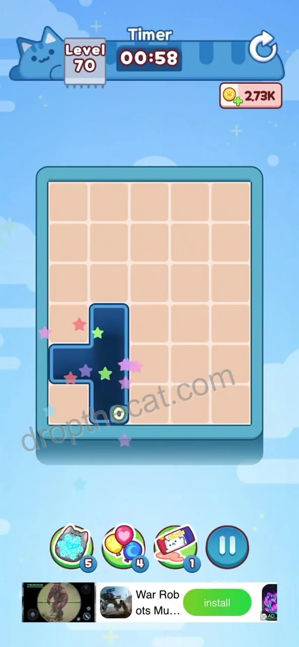 Drop The Cat Level 70 step 3