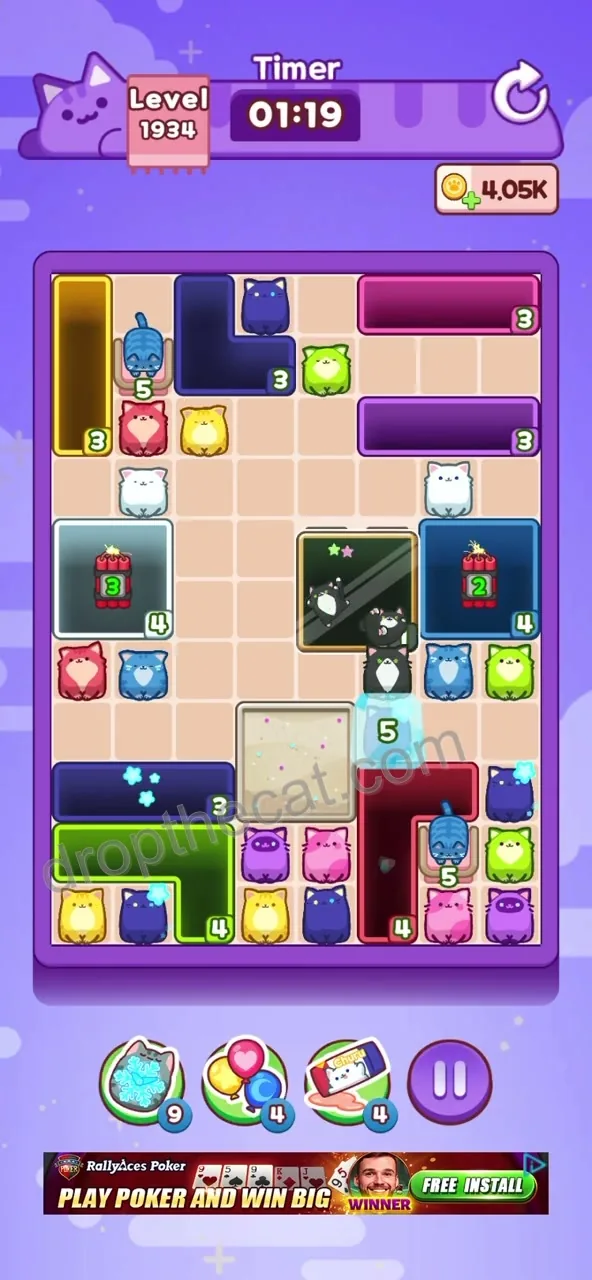 Drop The Cat Level 1934