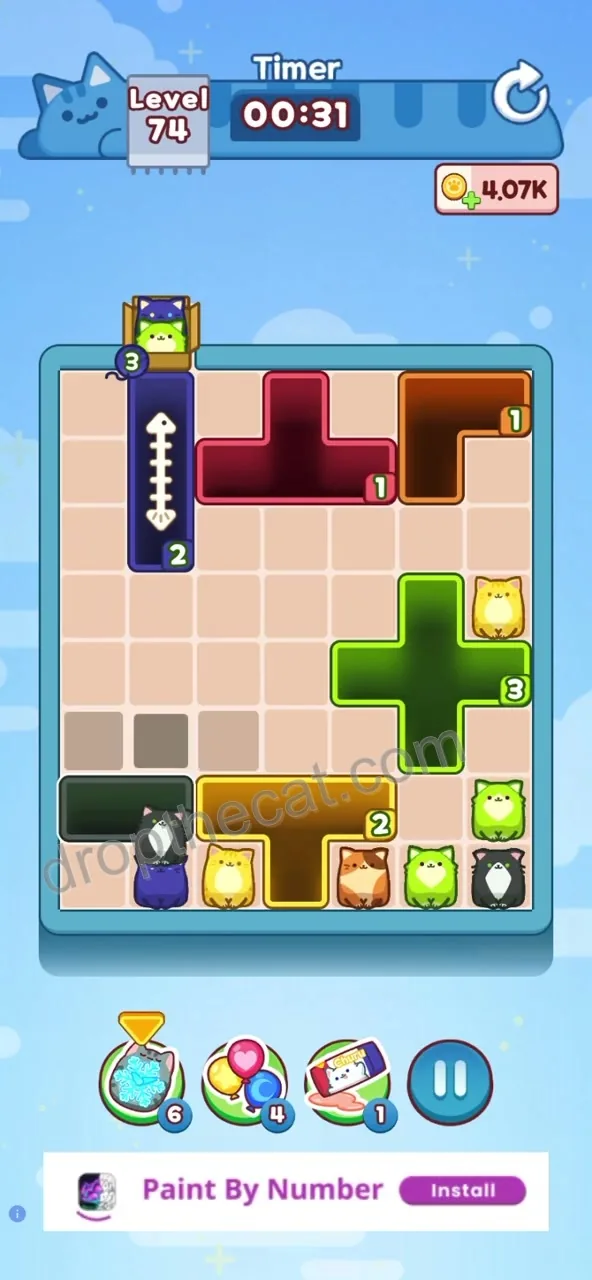 Drop The Cat Level 74 step 3