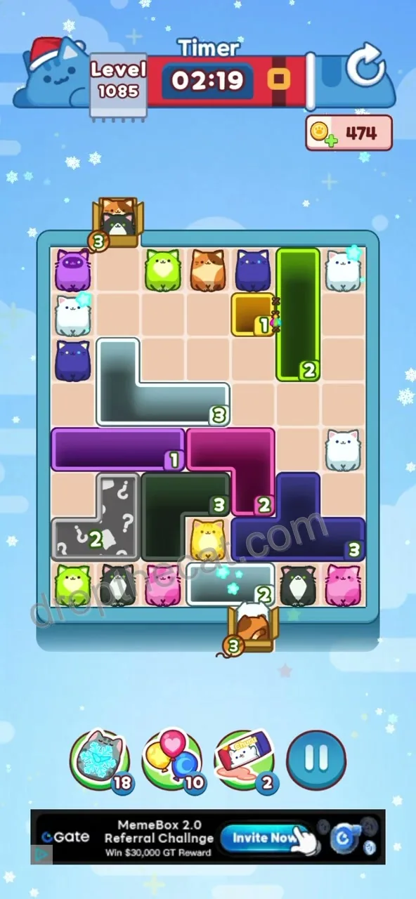 Drop The Cat Level 1085 step 2