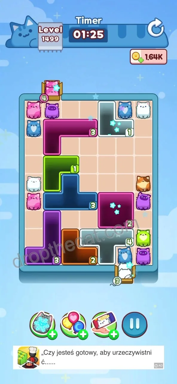 Drop The Cat Level 1499 step 2