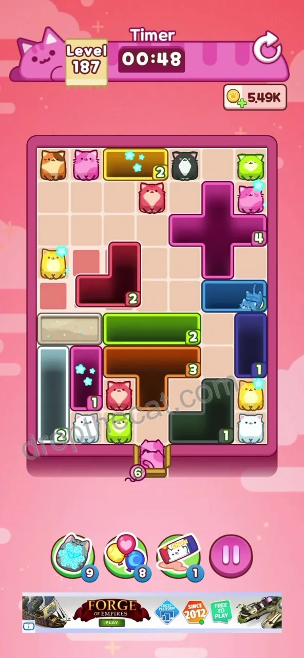 Drop The Cat Level 187 step 3