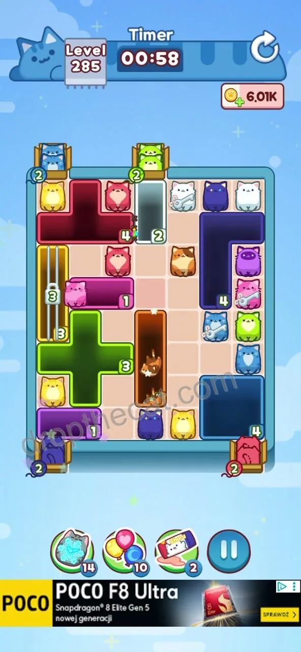 Drop The Cat Level 285 step 1