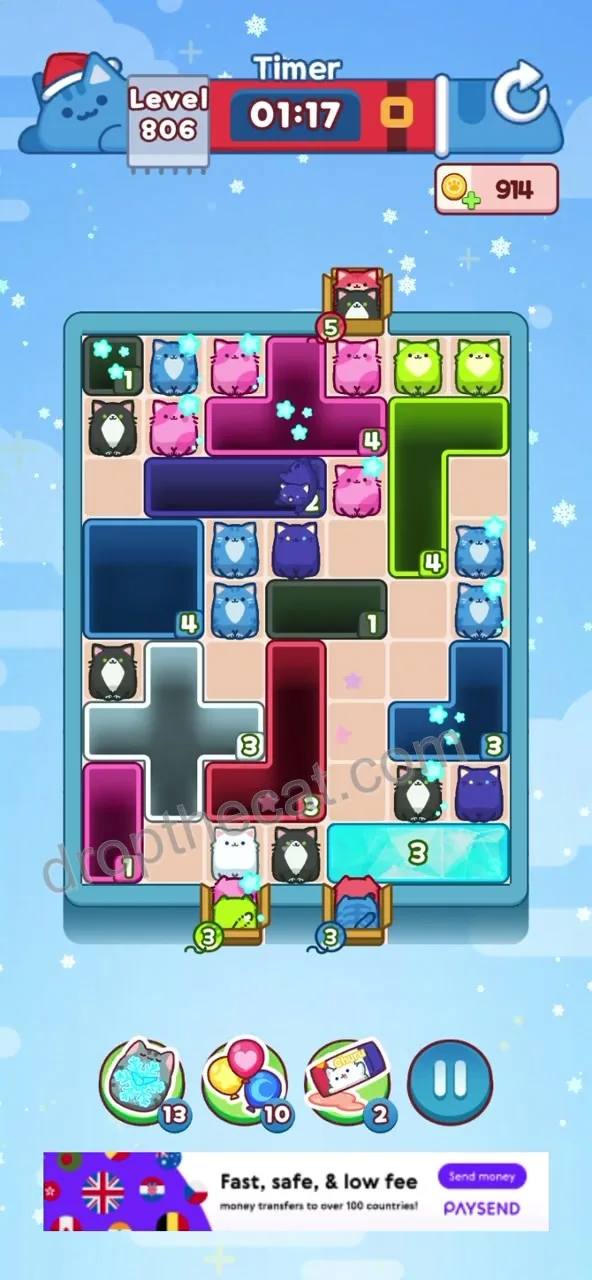 Drop The Cat Level 806 step 1