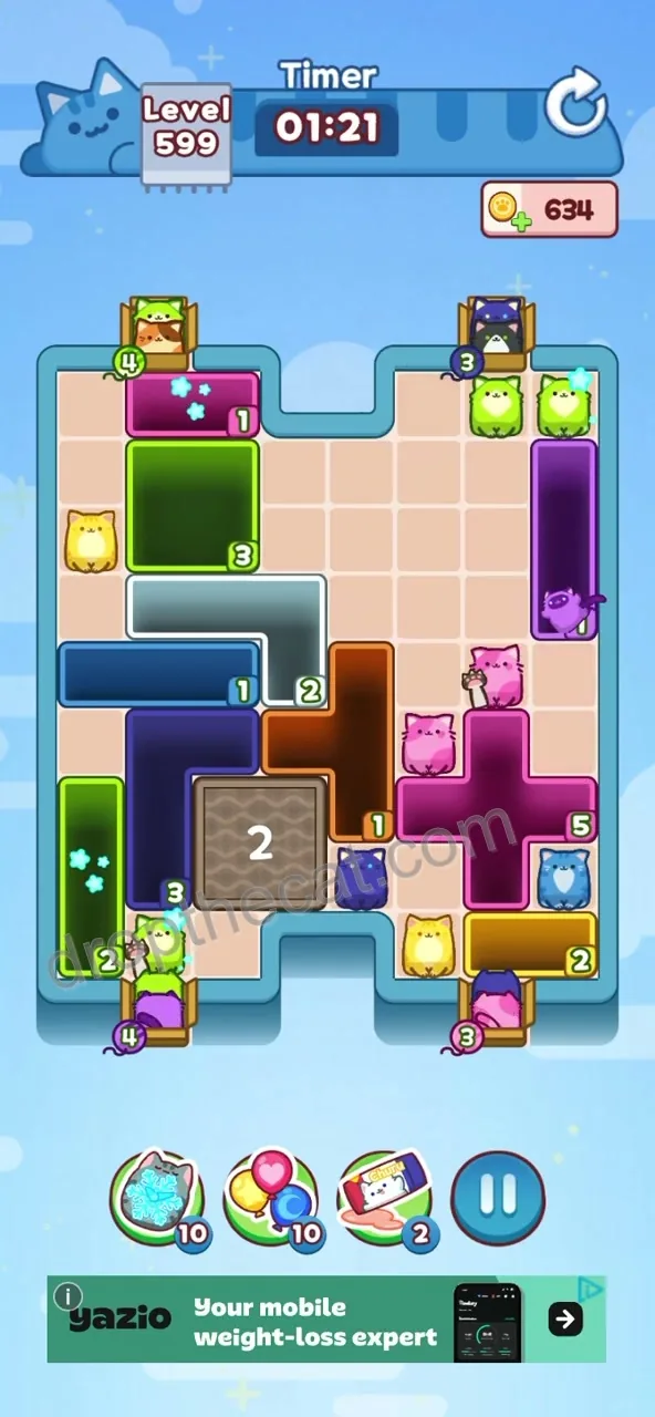 Drop The Cat Level 599 step 2