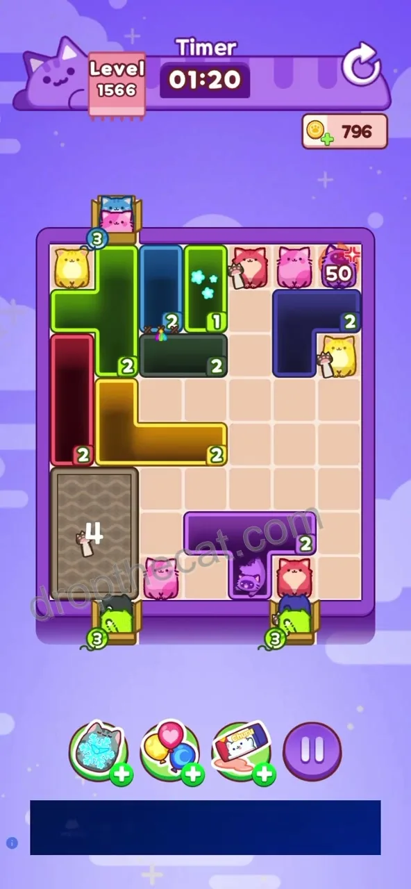 Drop The Cat Level 1566 step 2