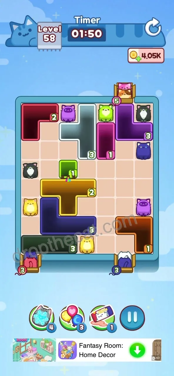 Drop The Cat Level 58 step 4