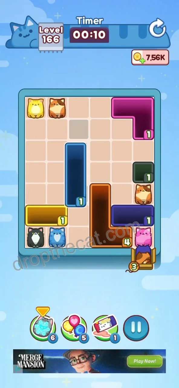 Drop The Cat Level 166 step 4
