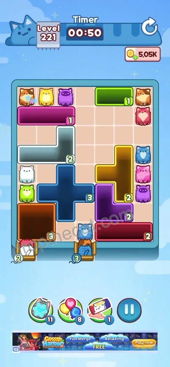 Drop The Cat Level 221 step 3