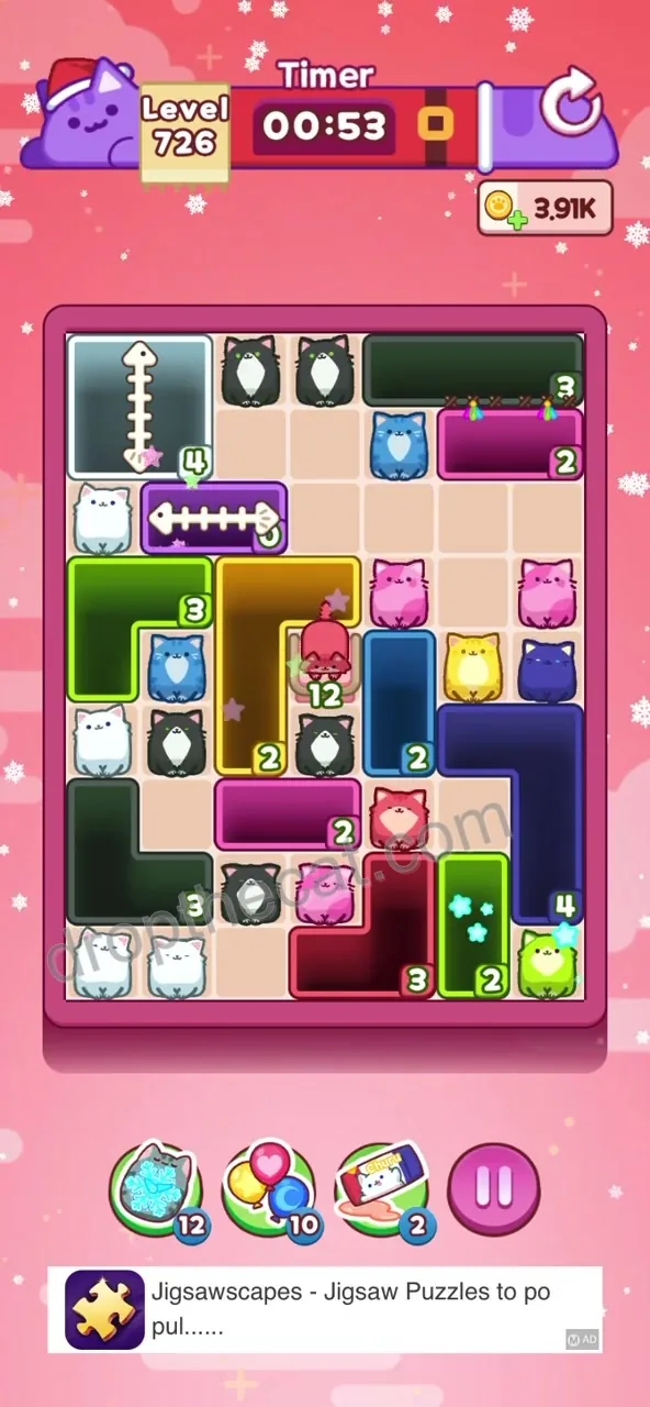 Drop The Cat Level 726 step 1