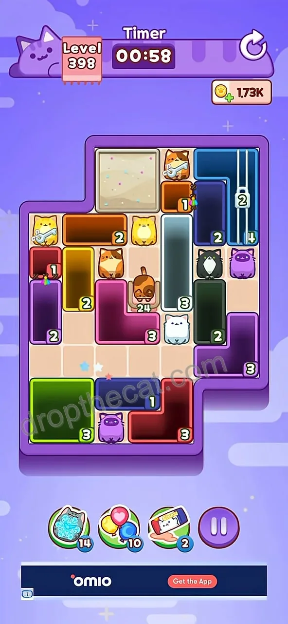 Drop The Cat Level 398 step 1