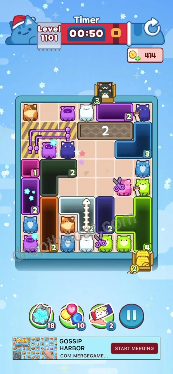 Drop The Cat Level 1101 step 2
