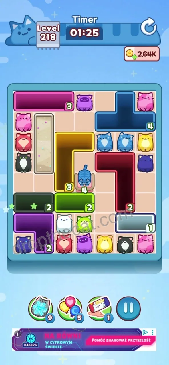 Drop The Cat Level 218 step 2