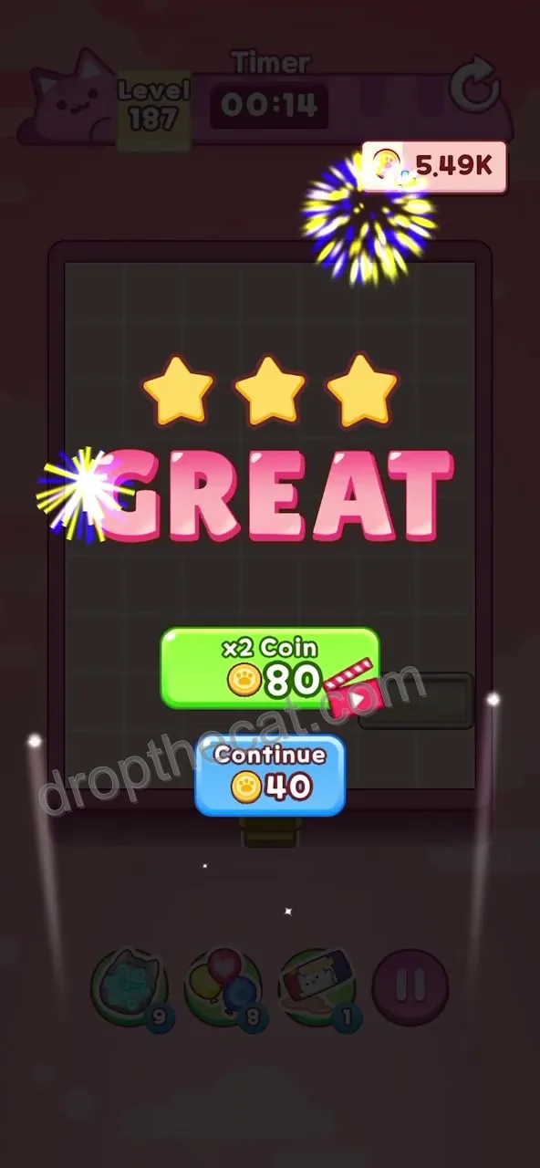 Drop The Cat Level 187 step 4