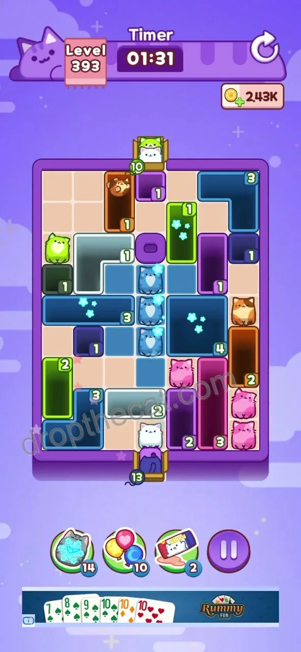 Drop The Cat Level 393 step 1