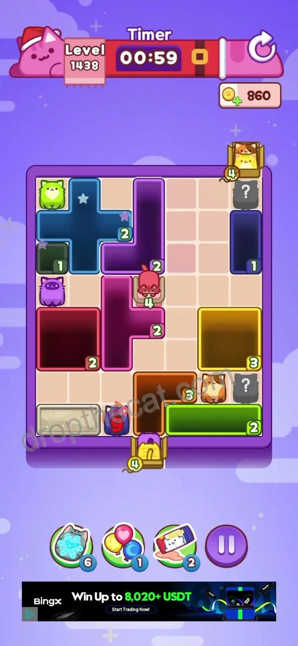 Drop The Cat Level 1438 step 2